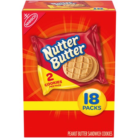 0044000041069 - NUTTER BUTTER PEANUT BUTTER SANDWICH COOKIES, 18 PACKS (2 COOKIES PER PACK)