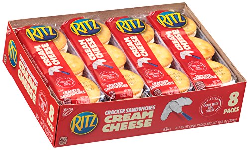 0044000042653 - NABISCO, RITZ, SANDWICH CRACKERS WITH CREAM CHEESE FILLING, 8 COUNT (1.38OZ EACH), 10.8 OUNCE TRAY (PACK OF 4)