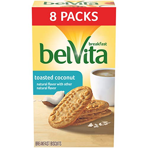 0044000069674 - BELVITA TOASTED COCONUT BREAKFAST BISCUITS, 8 PACKS (4 BISCUITS PER PACK)
