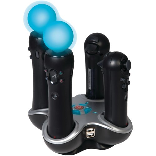 0044113028889 - ELITE QUAD CHARGING BAY FOR PLAYSTATION MOVE CONTROLLERS WITH 4 USB SLOTS
