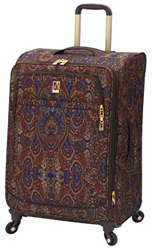 0044142738629 - LONDON FOG SOHO 25 INCH EXPANDABLE SPINNER, BROWN PAISLEY, ONE SIZE