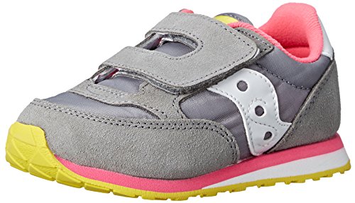 0044208926786 - SAUCONY GIRLS JAZZ H AND L SNEAKER (TODDLER/LITTLE KID), GREY/PINK, 8 M US TODDLER