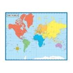 0044222203603 - CD-114096 MAP OF THE WORLD LAMINATED CHARTLET 17X22