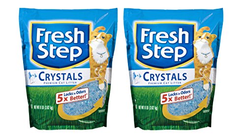 0044600304458 - FRESH STEP CAT LITTER LIGHTWEIGHT 10-DAY ODOR CONTROL DUST-FREE CRYSTALS 2-8LB BAGS (16LB TOTAL)