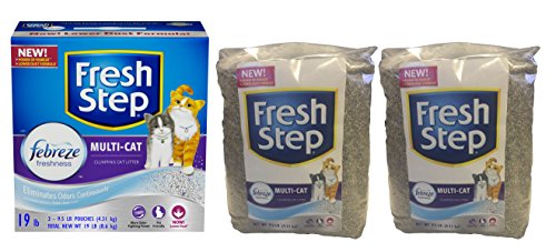 0044600304489 - FRESH STEP MULTI-CAT SCENTED SCOOPABLE CLUMPING CAT LITTER 2-9.5 LB POUCHES (19 LB TOTAL)
