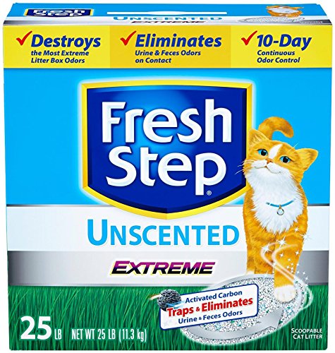0044600308593 - FRESH STEP CAT LITTER EXTREME ODOR CONTROL, SCOOPABLE, UNSCENTED - 25 LB