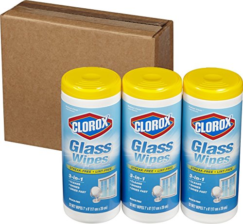0044600314068 - CLOROX GLASS WIPES, RADIANT CLEAN, 96 COUNT
