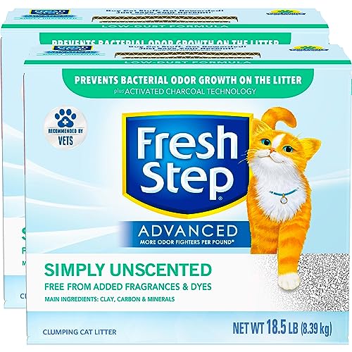 0044600324036 - FRESH STEP CLUMPING CAT LITTER, ADVANCED, SIMPLY UNSCENTED, EXTRA LARGE, 37 POUNDS TOTAL (2 PACK OF 18.5LB BOXES)