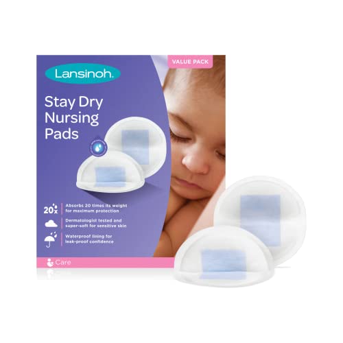 0044677203807 - LANSINOH STAY DRY DISPOSABLE NURSING PADS, SOFT AND SUPER ABSORBENT BREAST PADS, BREASTFEEDING ESSENTIALS FOR MOMS, 200 COUNT