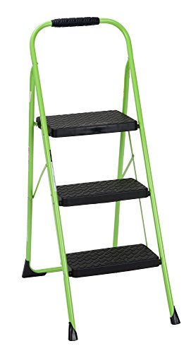 0044681310904 - COSCO HOME AND OFFICE PRODUCTS GREEN THREE STEP BIG STEP FOLDING STEP STOOL WITH