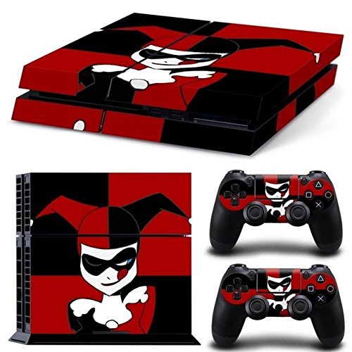4468756217619 - CAN® PS4 CONSOLE DESIGNER PROTECTIVE VINYL SKIN DECAL COVER FOR SONY PLAYSTATION 4 & REMOTE DUALSHOCK 4 WIRELESS CONTROLLER STICKERS - CARTOON HARLEY QUINN