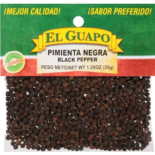 0044989010223 - EL GUAPO WHOLE BLACK PEPPER, NATURAL, 0.63 OUNCES (PACK OF 18)
