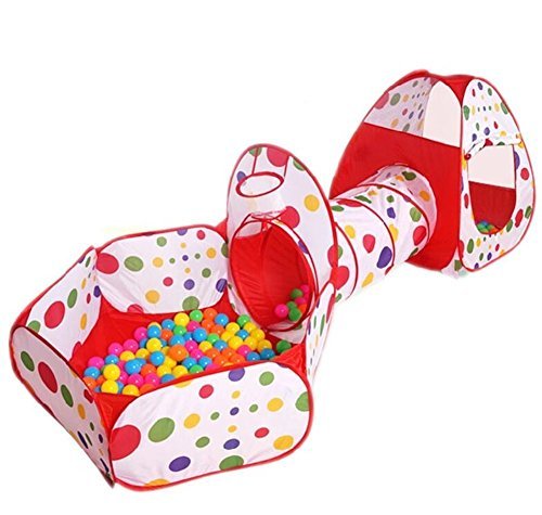 4516756164133 - FASHION TENT SET-BALL POOL BALL PIT FOLDING TUNNEL BASKET NET WITH A STORAGE BAG FOR CHILDREN