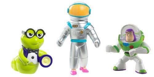 4516795733482 - TOY STORY COMMUNICATOR BUZZ, ASTRONAUT BARBIE AND THE BOOKWORM FIGURE 3-PACK