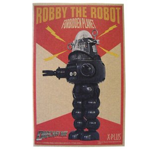 4532149005203 - X-PLUS BLACK AND WHITE VERSION ROBBY THE ROBOT DIE-CAST FIGURE