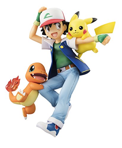 4535123820120 - G.E.M. SERIES POKEMON ASH KETCHUM & PIKACHU & CHARMANDER COMPLETE SCALE FIGURE CHARACTER MODEL COLLECTION SATOSHI RED AND GREEN FIRST GENERATION MEGAHOUSE