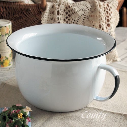 4541837038904 - STYLISH AND CUTE KITCHEN ACCESSORIES NORDIC COUNTRY POPULARITY OF ANTIQUE ENAMEL HOMESTEAD CHAMBER POT