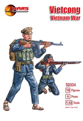 4544032751357 - 1/32 VIETCONG VIETNAM WAR 6 POSES 18 FIGURES PLASTIC MODEL FIGURE COLLECTION SOFT PLA THE NATIONAL LIBERATION FRONT PEOPLE'S ARMED FORCES OF SOUTH VIETNAM GROUND FORCE UNIT ARMY MARS