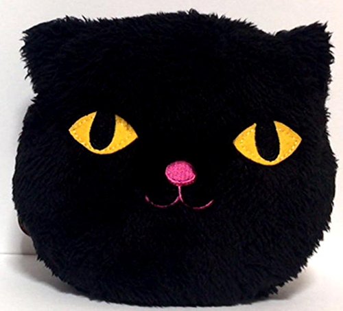 4549131449006 - CUTE BLACK CAT POUCH WITH PINK LINING 6 X 6 X 1.6 