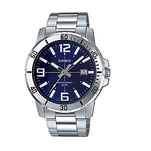 4549526186653 - CASIO MTP-VD01D-2BV MEN'S ENTICER STAINLESS STEEL BLUE DIAL CASUAL ANALOG SPORTY WATCH