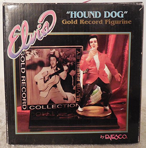 0045544137515 - ELVIS PRESLEY 'HOUND DOG' GOLD RECORD FIGURINE BY ENESCO