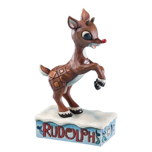 0045544392716 - RUDOLPH JIM SHORE CHRISTMAS FROM ENESCO RUDOLPH LEARNING TO FLY FIGURINE 5.12 IN