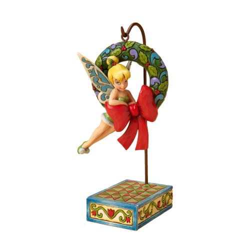 0045544394314 - DISNEY TRADITIONS DESIGNED BY JIM SHORE FOR ENESCO TINKER BELL WITH WREATH FIGURINE 3 IN