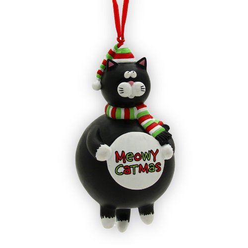 0045544407946 - ENESCO OUR NAME IS MUD BY LORRIE VEASEY MEOWY CAT HANGING ORNAMENT, 4-3/4-INCH