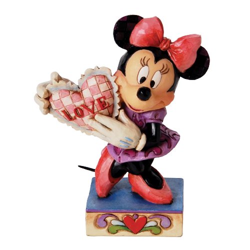 0045544440264 - DISNEY TRADITIONS BY JIM SHORE MINNIE MOUSE WITH HEART FIGURINE, 4-1/4-INCH