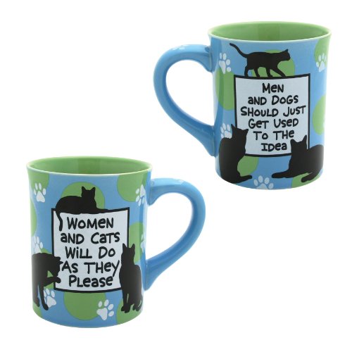 0045544440981 - ENESCO OUR NAME IS MUD BY LORRIE VEASEY WOMEN AND CATS MUG, 4-1/2-INCH