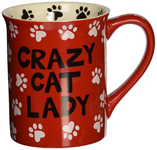 0045544441049 - ENESCO 4026109 OUR NAME IS MUD BY LORRIE VEASEY CRAZY CAT LADY MUG, 4-1/2-INCH
