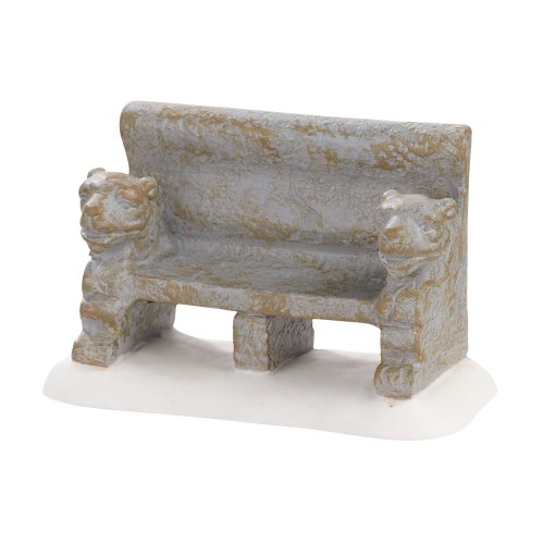 0045544563802 - DEPARTMENT 56 DECORATIVE ACCESSORIES FOR VILLAGE COLLECTIONS, UPTOWN LION BENCH GENERAL, 1.38-INCH