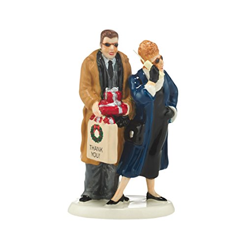 0045544723077 - DEPARTMENT 56 ORIGINAL SNOW VILLAGE SHOPPING WITH TODD AND MARGO ACCESSORY, 3.54-INCH