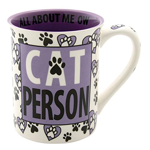 0045544729031 - ENESCO 4.5-INCH OUR NAME IS MUD MUG BY LORRIE VEASEY, 16-OUNCE, CAT PERSON