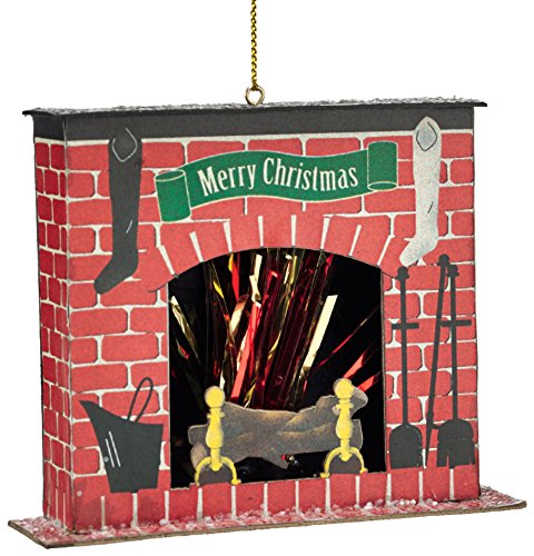0045544791335 - DEPARTMENT 56 HERE COMES SANTA CLAUS FIREPLACE ORNAMENT