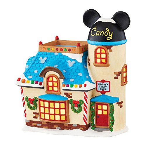 0045544828475 - MICKEY'S CANDY SHOP CHRISTMAS VILLAGE BUILDING
