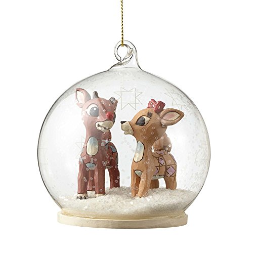 0045544865197 - ENESCO TRADITIONS BY JIM SHORE RUDOLPH AND CLARICE DOME ORN HO 3.3 IN HANGING ORNAMENT