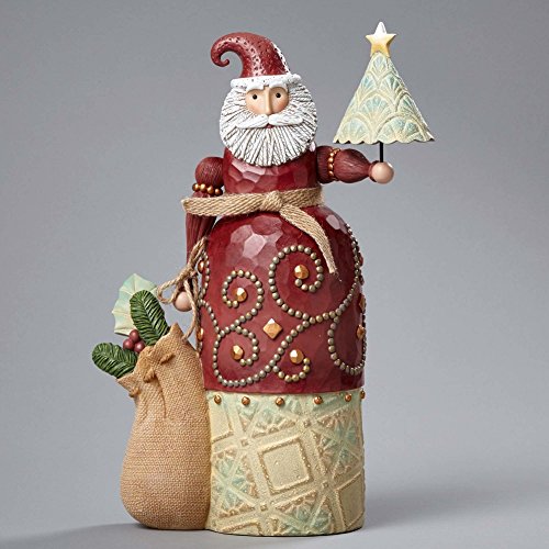0045544881609 - ENESCO RIVER'S END BY JIM SHORE SANTA HOLDING TOY BAG AND TREE