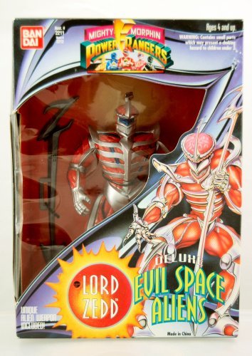 0045557022129 - MIGHTY MORPHIN POWER RANGERS - 1994 - DELUXE EVIL SPACE ALIENS - LORD ZEDD ACTION FIGURE - RARE - BAN DAI - UNIQUE ALIEN WEAPON INCLUDED - LIMITED EDITION - COLLECTIBLE