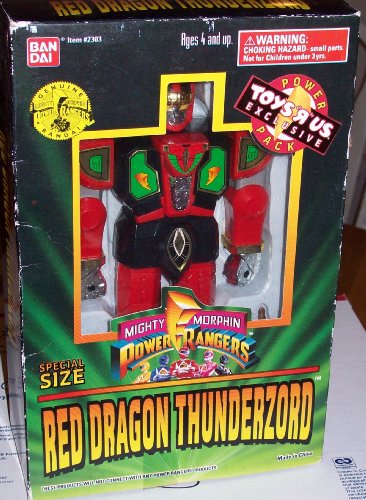 0045557023034 - MIGHTY MORPHIN POWER RANGERS RED DRAGON THUNDERZORD 8 ACTION FIGURE
