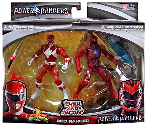 0045557426361 - SABAN'S POWER RANGERS THEN AND NOW RED RANGER ACTION FIGURE SET