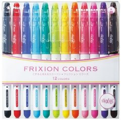 4560214924999 - PILOT FRIXION COLORS ERASABLE MARKER - 12 COLOR SET /VALUE SET WHICH ATTACHED THE ERASER ONLY FOR FRICTION