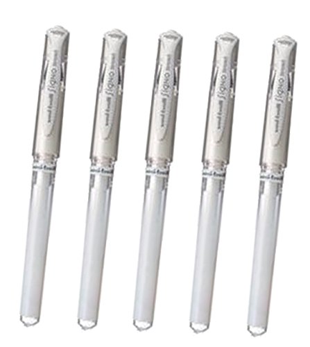 4560214926030 - UNI-BALL SIGNO BROAD POINT GEL IMPACT PEN WHITE INK-1.0MM VALUE SET OF 5 （WITH OUR SHOP ORIGINAL PRODUCT DESCRIPTION）