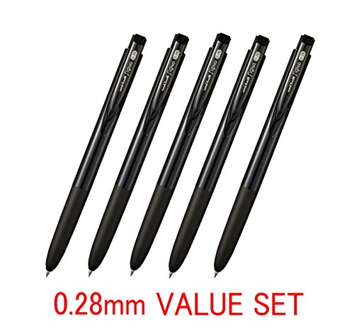 4560214926344 - VERY SMOOTH, ALTHOUGH IT IS A MICRO POINT-UNI-BALL SIGNO RT1 RUBBER GRIP & CLICK RETRACTABLE ULTRA MICRO & EXTRA FINE POINT GEL PENS -0.28MM-BLACK INK-VALUE SET OF 5 (WITH OUR SHOP ORIGINAL PRODUCT DESCRIPTION)