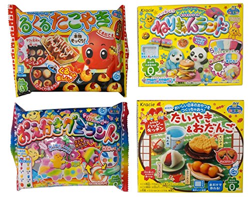 4562417998838 - ASSORTMENT OF 4 KRACIE POPIN COOKIN & HAPPY KITCHEN KITS NT6000247 4 PACKS OF DIY CANDY KIT NINJAPO PACKAGE