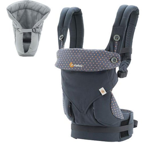 0045625037482 - ERGO BABY 4 POSITION 360 DUSTY BLUE CARRIER WITH GREY INSERT