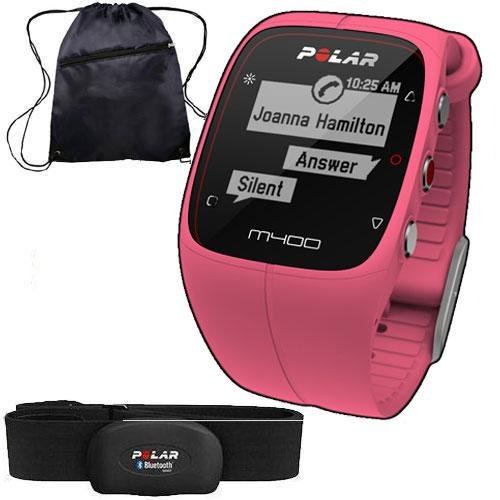 0045625037741 - POLAR 90057191KT- M400 GPS TRAINING COMPANION WITH HEART RATE AND BAG - PINK