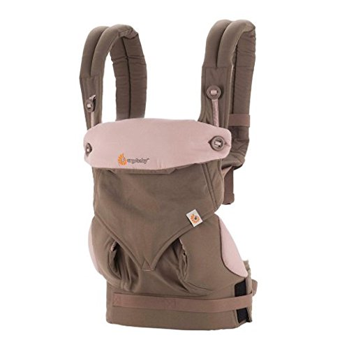 0045625038281 - ERGO BABY 360 CARRIER TAUPE LILAC WITH THE ORIGINAL INFANT INSERT - NATURAL