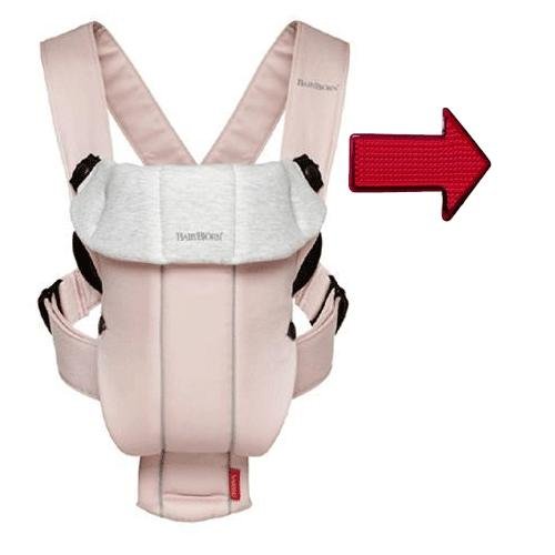 0045625038496 - BABY BJORN 023089USK BABY CARRIER ORIGINAL LIGHT PINK AND GREY ONE FREE SAFETY REFLECTOR IN RED WITH ERGO BABY BABY CARRIER