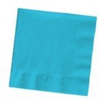 0045635634855 - 100 GORGEOUS BERMUDA BLUE BEVERAGE/COCKTAIL NAPKINS FOR WEDDING/PARTY/EVENT, 2PLY, DISPOSABLE, 5X5